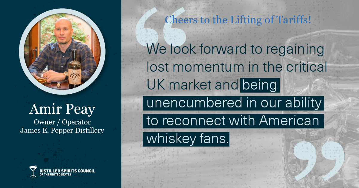 DistilledSpirit's tweet image. #DYK that American whiskey🥃 exports to the UK declined by 42% from 2018-2021, due to the 25% retaliatory tariffs? 

Cheers to the transatlantic trade of distilled spirits flowing free once again! #ToastsNotTariffs @AmirPeay @JamesEPepper