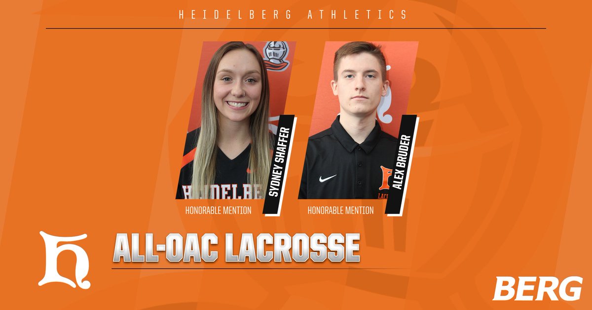 BergAthletics's tweet photo. Sydney Shaffer and Alex Bruder earned All-OAC honors this week ... RELEASE: https://t.co/OqCOG05wv6 https://t.co/VoipsqjfSu