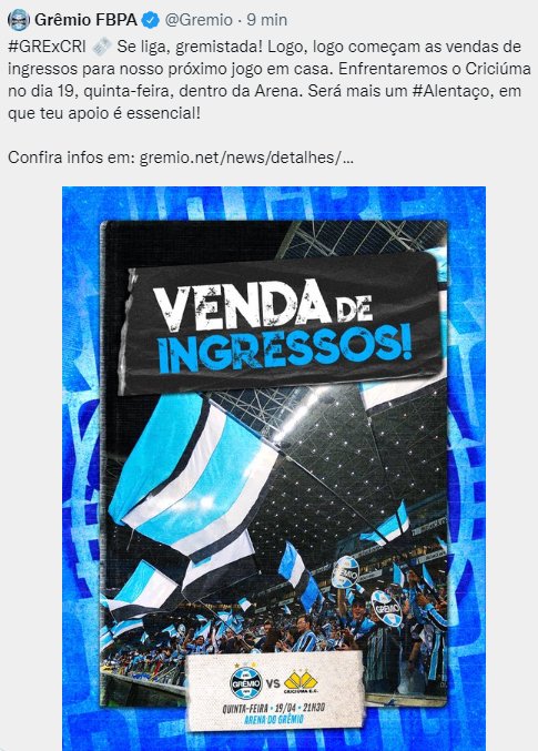 museu_gremio's tweet photo. Grêmio e o tempo: 

Contratar jogador com 5 dias de idade e vende ingresso para um jogo no mês passado https://t.co/oVUmoE8WmS