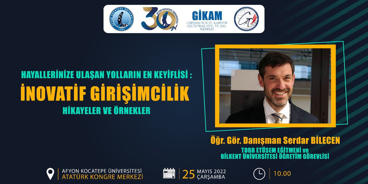 kocatepegikat's tweet photo. 25 Mayıs Çarşamba 10.00’da Öğr. Gör. Danışman Serdar Bilecen Atatürk Kongre Merkezi’nde bizlerle buluşuyor.

Etkinlik: İnovatif Girişimcilik https://t.co/5NFqBJWJPy