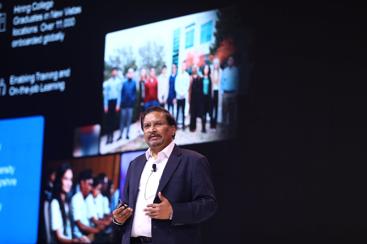 hcltech's tweet photo. In one of the toughest talent markets in recent history, CHRO Apparao VV shared during our 2022 Investor Day #HCLAccelerate how @hcltech is consistently recognized as a top employer of choice - and a leader in strategic recruiting of fresher and entry-level talent. https://t.co/qmzPwJSMqP