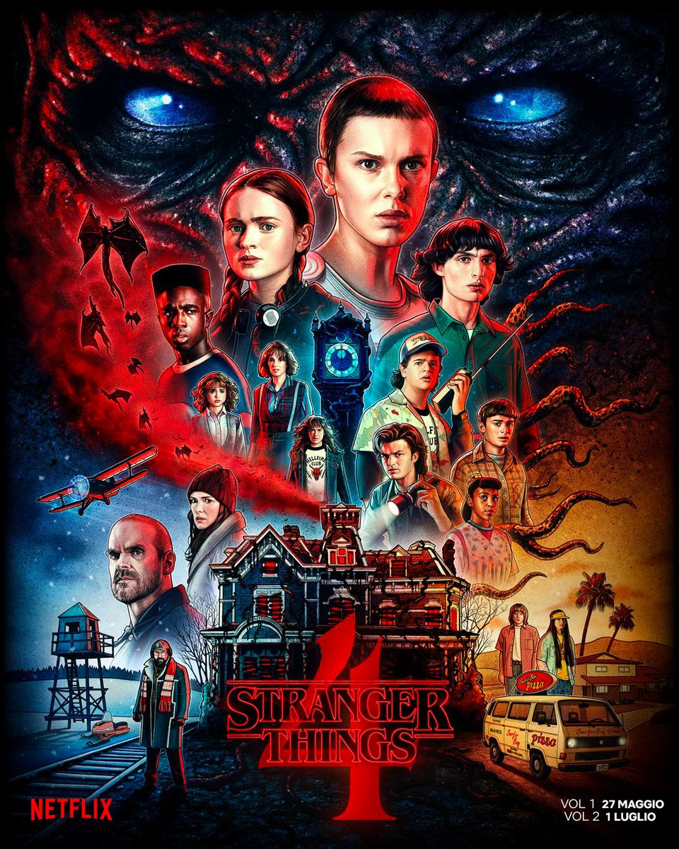 NetflixIT's tweet photo. L'attesa è quasi finita. Stranger Things stagione 4 volume 1 è in arrivo il 27 maggio. https://t.co/1bI1xisvNp