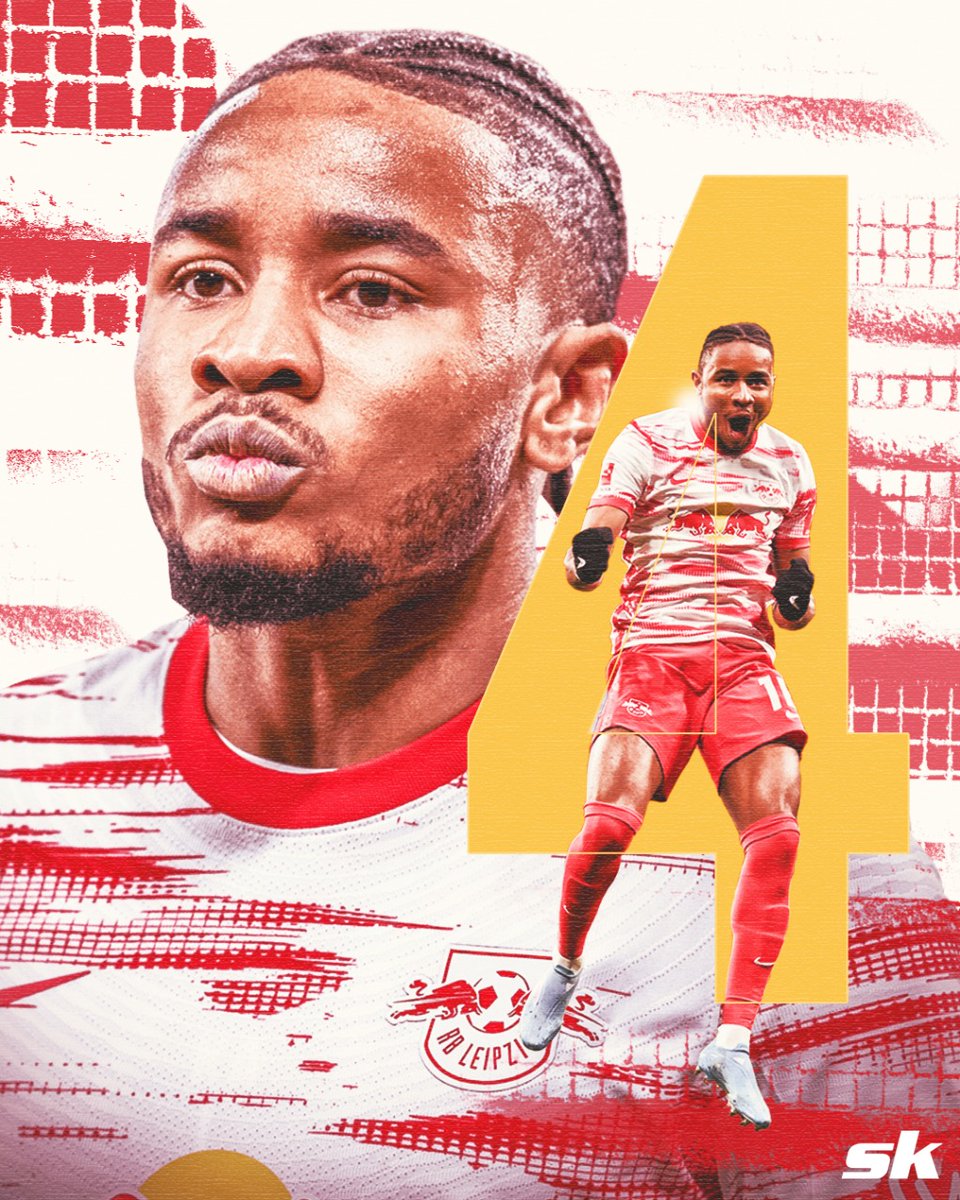 skworldfootball's tweet photo. Christopher Nkunku has just won the Bundesliga Player of the Month Award for the 4️⃣ time this season 

The most by any player in a Bundesliga season ⚡️🇫🇷

#ChristopherNkunku #Bundesliga #RBLepzig #France https://t.co/zE9qAouyvs