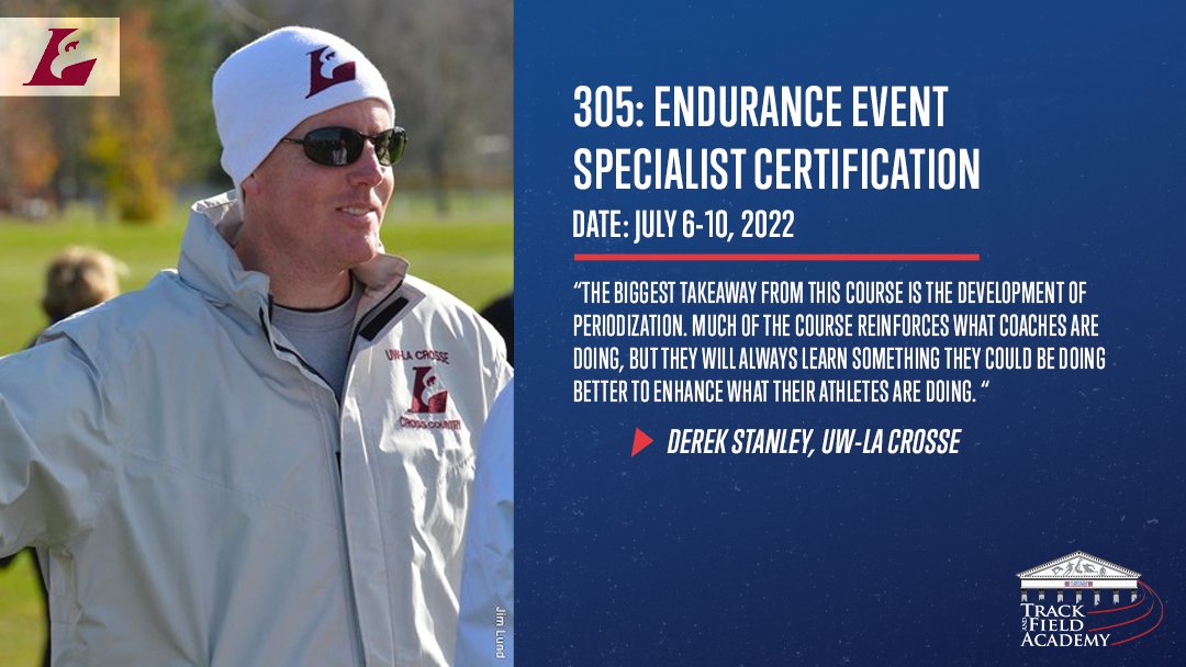 "Biggest takeaway from this course is development of periodization. Much of the course reinforces what coaches are doing, but they'll always learn something they could be doing better to enhance what their athletes are doing." ~ Derek Stanley, <a href="/UWLMensTF/">UWL Men's Track & Field</a>

web2.ustfccca.org/tfa/tfa-future…