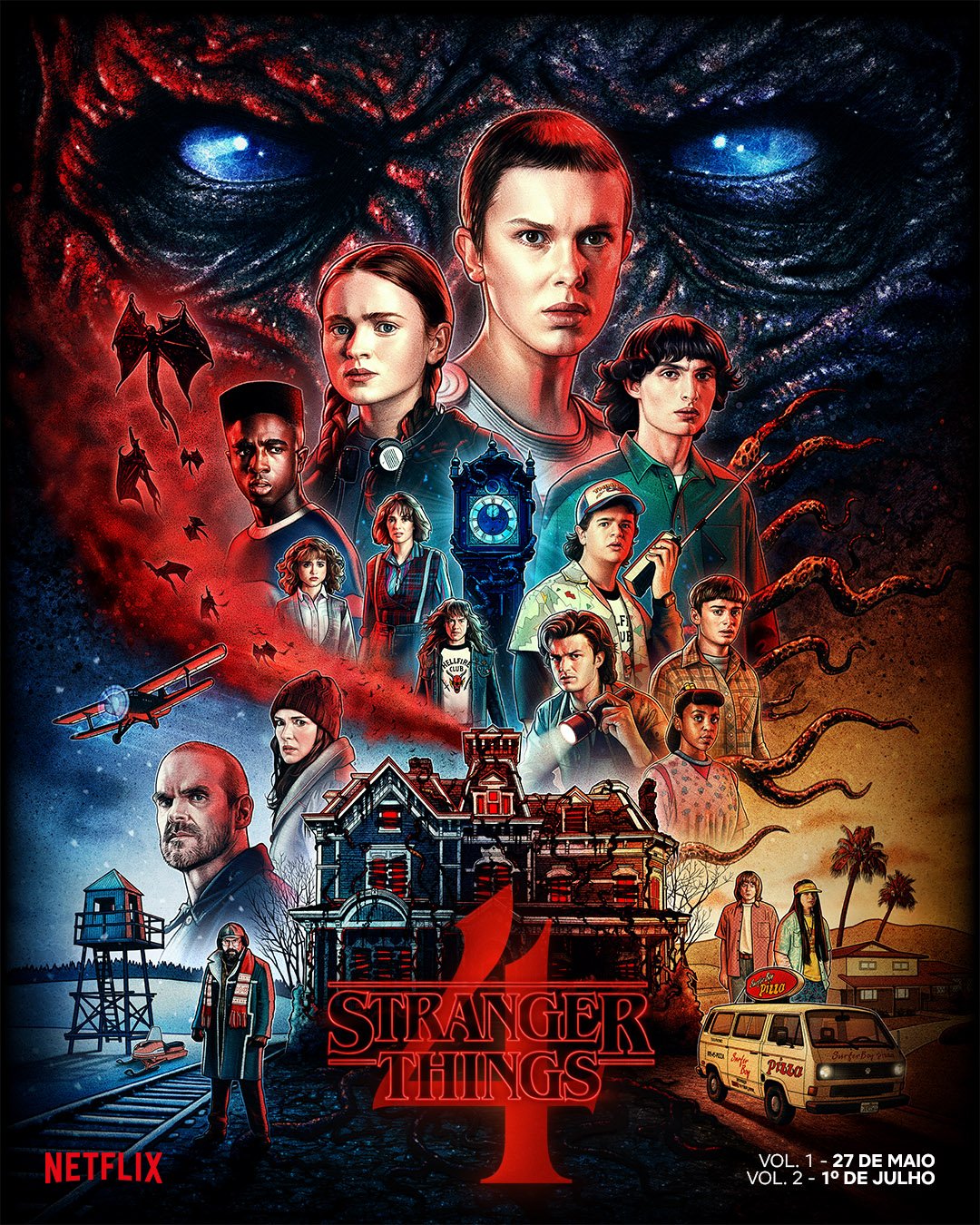 netflixbrasil on X: Quem disse que queria mais pôsteres de #StrangerThings4? / X