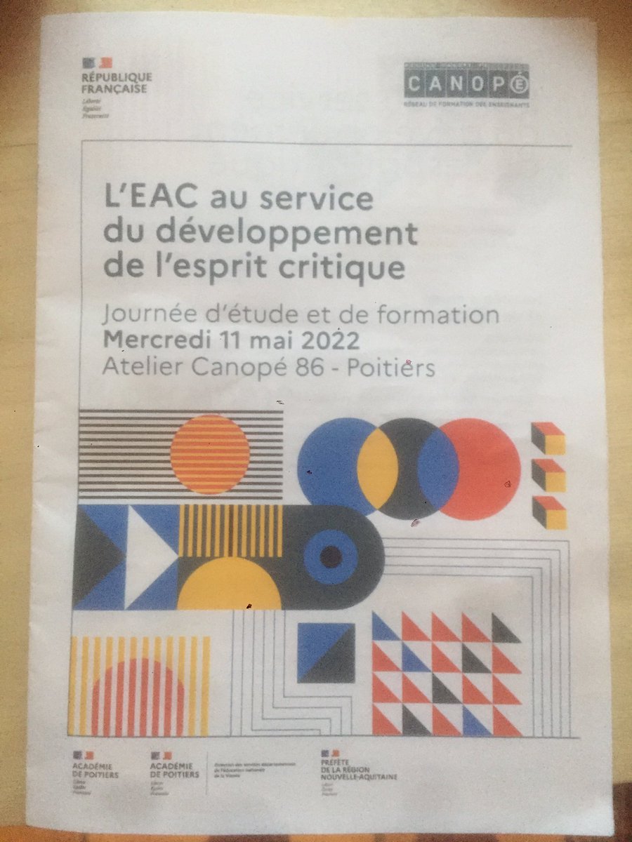 Circo_pre16's tweet photo. Séminaire EAC #canope #dsden86 #rectoratpoitiers . Magnifique journée de partage autour de l’EAC au service du développement de l’esprit critique #dsden16 #Cpré16 https://t.co/nKUCyxeONr
