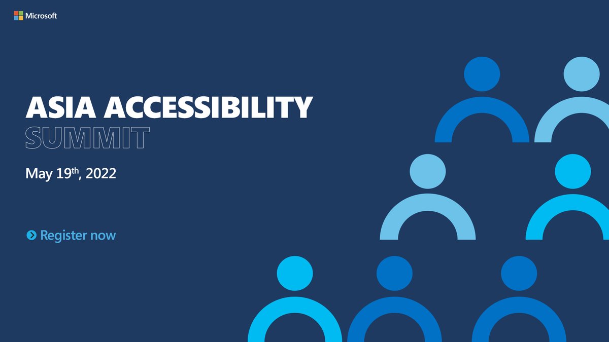 MicrosoftIndia's tweet photo. The 2nd edition of the #MSAsiaAccessibilitySummit is here. We’re just 1 week away. Register today https://t.co/06sioXC7ux https://t.co/hCpd9NjwQG