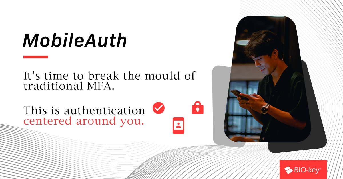 BIOkeyIntl's tweet photo. Today, we need more than what traditional #mfa offers. Updates to our mobile authentication app integrates Identity-Bound Biometrics to provide new levels of security and flexibility.
Learn more about #MobileAuth here: https://t.co/Nee0wibw5l #IBB https://t.co/PNk9lmeejH