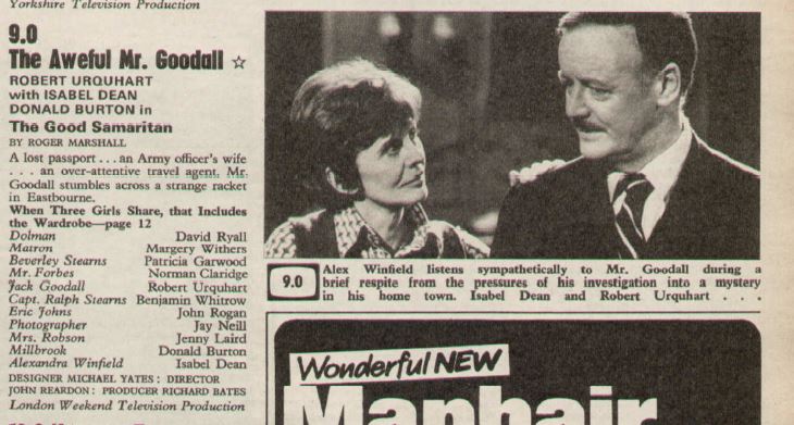 Wyfan2's tweet photo. Whatever happened to THE AWEFUL MR GOODALL (1974)? #RobertUrquhart #IsabelDean #DonaldBurton - The Good Samaritan by Roger Marshall. @RodneyMarshall1 https://t.co/KOHjHjfCMv