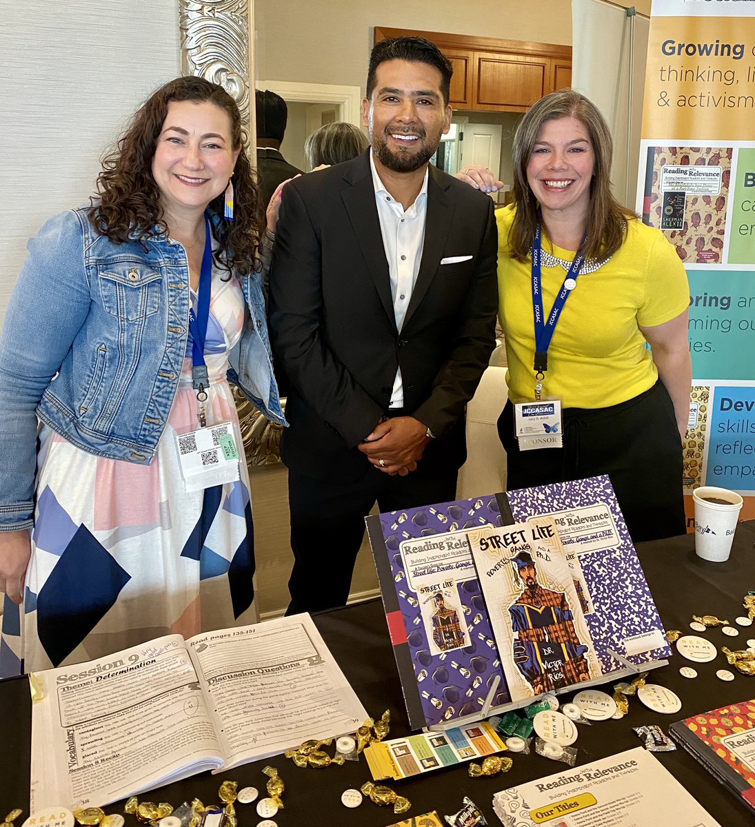 That moment when you run into your students’ all-time favorite author—<a href="/drvictorrios/">Victor Rios</a>—and get to share how #RelevantReading has changed your students’ lives. Thank you, Dr. Rios, for sharing your story with our #AltEd community at #JCCASAC! Inspired!!#ReadWithMe @CCSESA