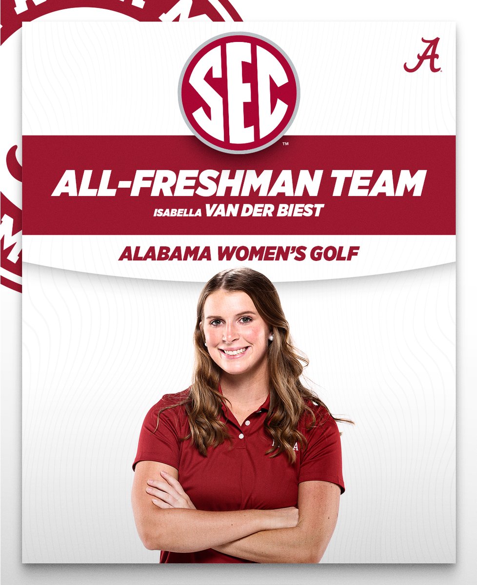 AlabamaWGolf's tweet photo. The future of our program is in good hands. ☺️

Congrats to our rookie, @BiestIsabella!

Details » https://t.co/bSz08LzQ8z

#RollTide 🏌️‍♀️❤️🐘 https://t.co/fqk4ENpN9k