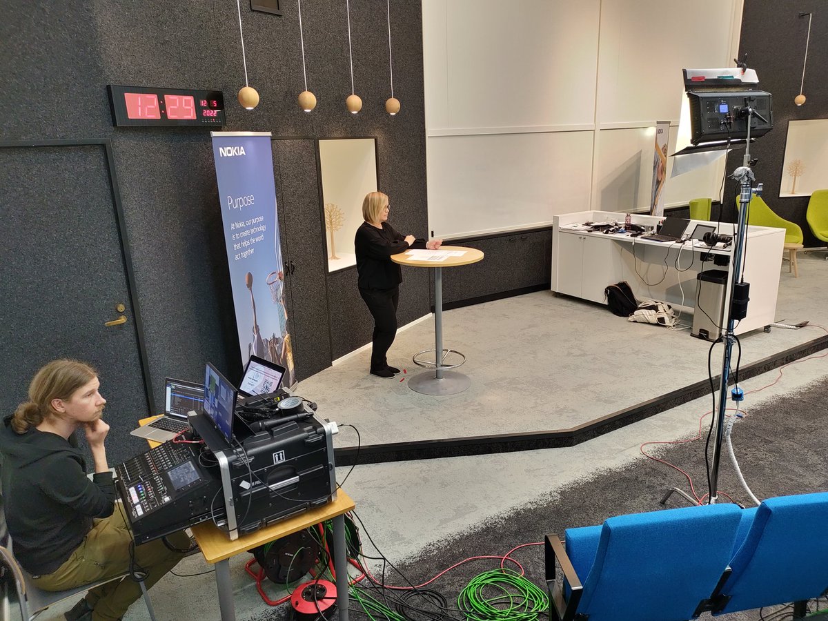 OlliLiinamaa's tweet photo. Behind the scenes. @nokia Oulu #HomeOfRadio with @BusinessOulu_ hosting world's biggest company visit with +6000 participants. Inspiring day! https://t.co/SrNlcTpY6z