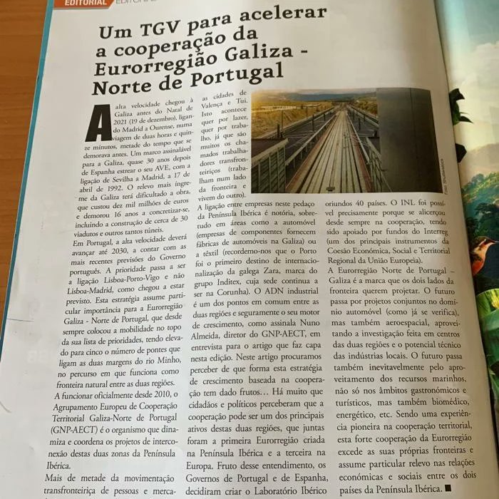 GNPAECT's tweet photo. A capa do número de maio da revista Actualidade, da Câmara de Comercio e Indústria Luso-Espanhola, é dedicada à Eurorregião Galicia - Norte de Portugal e às pessoas que trabalhamos no @GNPAECT para a dinamizar.
Obrigada @Susmarques #CCILE https://t.co/iUMHSy1GAg