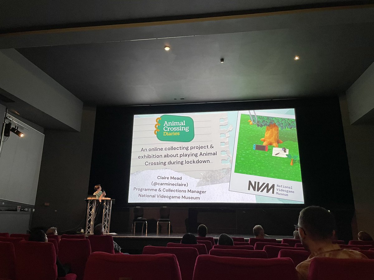 Little shriek of excitement that we get to hear from @carmineclaire from the @nvmuk about the absolutely brilliant Animal Crossing Diaries - I can’t tell you how much I ❤️ this project #ShefDigiFest