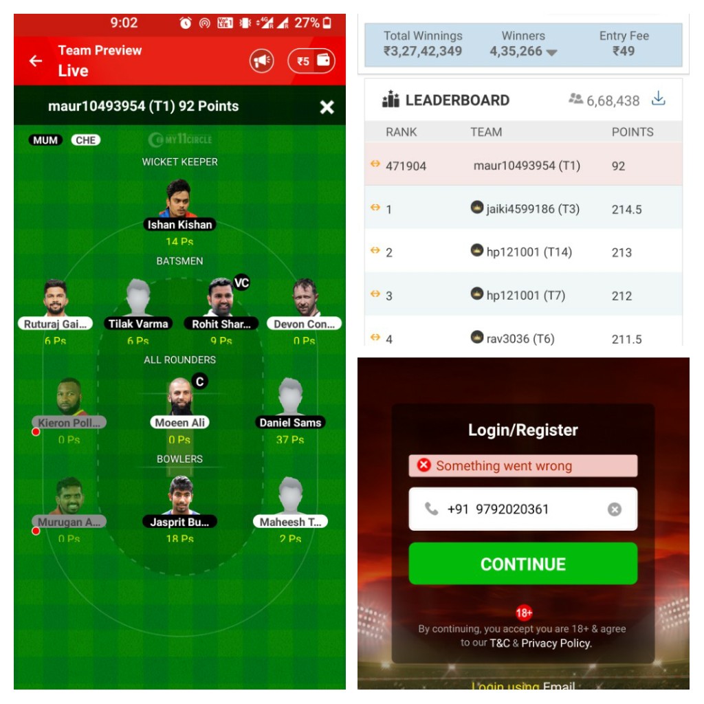 Divyanshu8967's tweet photo. @My11Circle Bcz of technical issues from my 11 circle side i can't login before lineup nd can't change the team. So it is request to my 11 circle to refund the amount https://t.co/DwkVVKf4SS