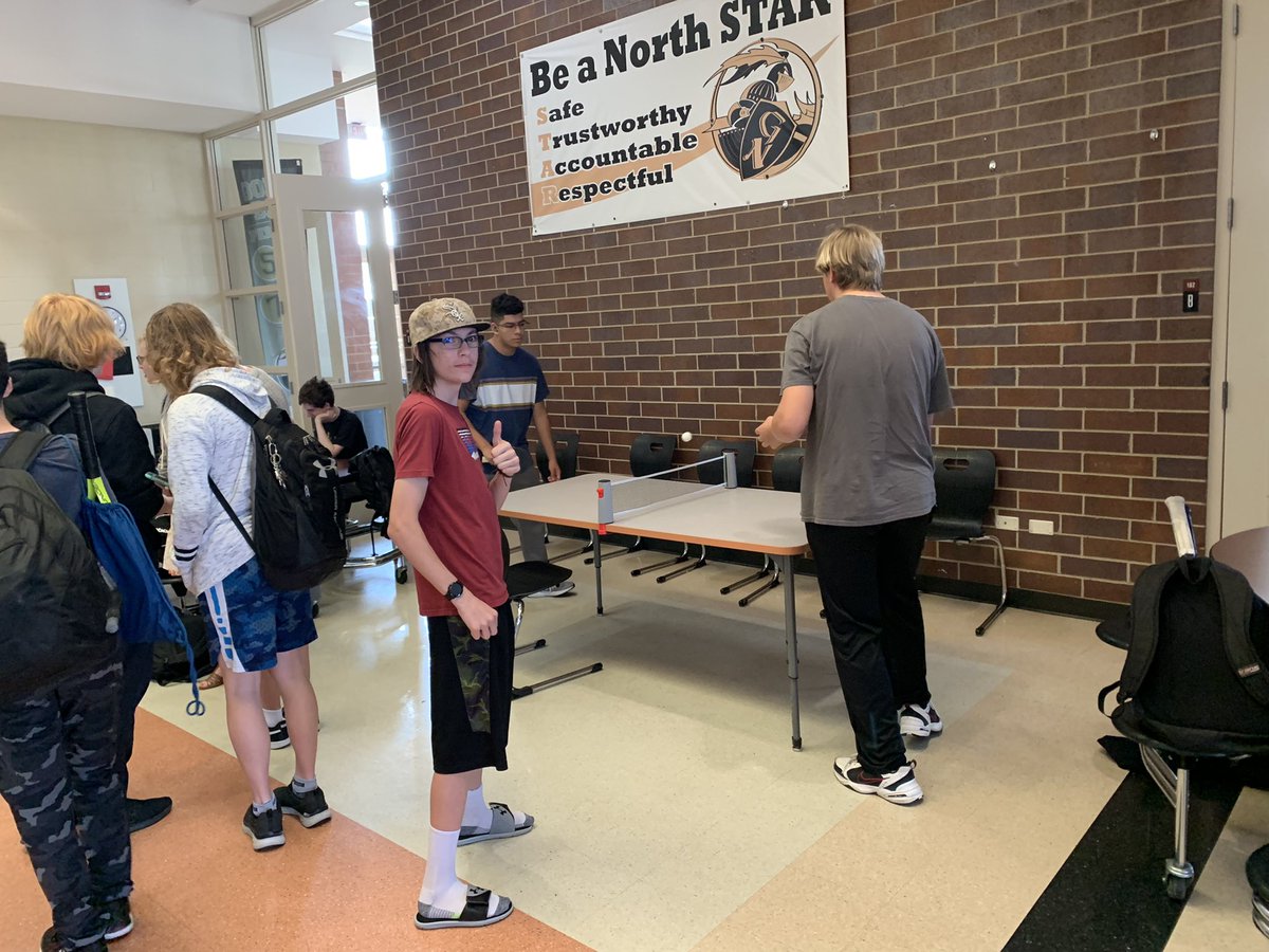 mrball4real's tweet photo. Student led pong the next morning with their own net #thecultureofpong https://t.co/Btxssa63Az
