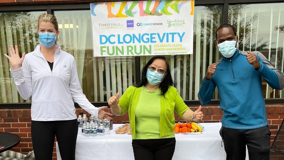 linkedsenior's tweet photo. Thank you for participating in the 2nd Annual #LongevityFunRun today Stoddard Baptist Nursing Home! #OldPeopleAreCool #OlderAmericansMonth @Oldplparecool @MayorBowser #gerotwitter @ACLgov @TinaSandri https://t.co/Lrj2t5JqNp