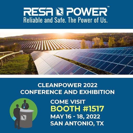 ResaPower's tweet photo. #RESAPower is excited to exhibit at the #CLEANPOWER2022 Conference and Exhibition on May 16 - 18 in San Antonio, Texas!
RESA Power Booth # 1517
Visit https://t.co/ifGlqNHhgd for more information.
Get a quote https://t.co/SJWgqL4JR2
#cleanpower #renewables https://t.co/UT6UDd4W3Y
