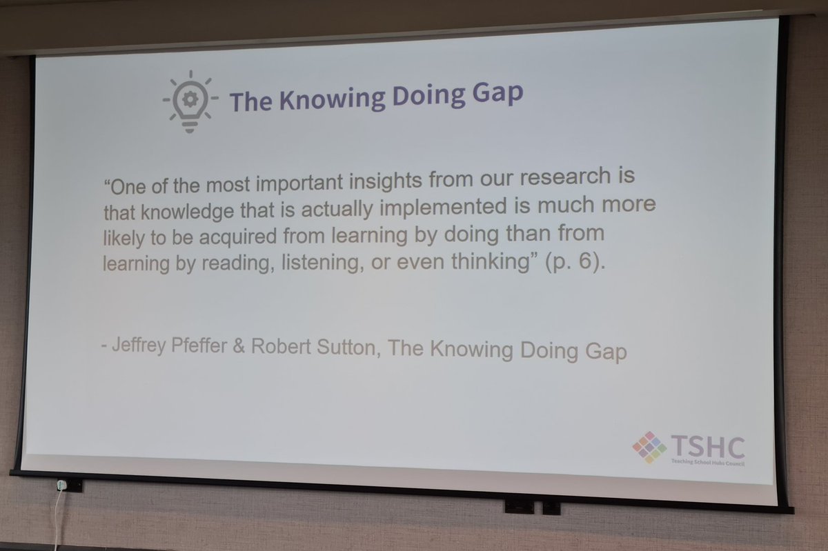 berneeclarke's tweet photo. @rammers02 I'm at a teacher development event with @TeachSchCouncil &amp; the knowing doing gap has just been referenced. Glad we've been plugging that gap with business for more than a decade through @enablingsuccess! 🙂 #KnowAndDo https://t.co/97zmLBi2xw