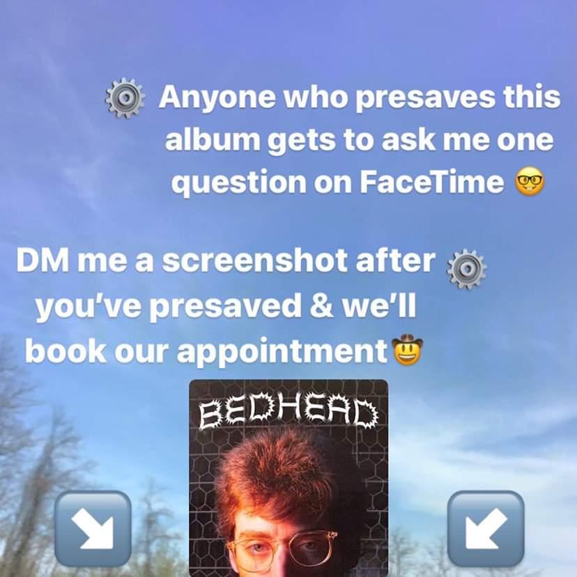 sam_becht's tweet image. whats up Sam Becht heads, we're doing a little presave q&amp;amp;a for the new album, if you dm a screenshot of your presave you get a FaceTime call! think of your questions 😈😈😈

distrokid.com/hyperfollow/sa…