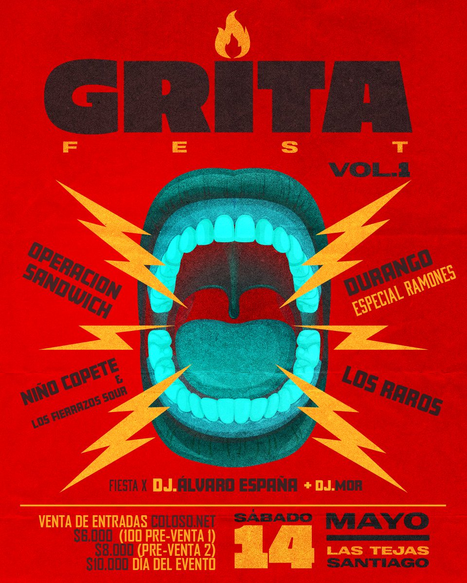 Chile_Punk's tweet photo. El “Grita Fest” Vol.1 está listo para demoler el bar “Las Tejas”: todos los detalles en el link ;)
https://t.co/ReCAY0Tq2t https://t.co/NQ3sPx8ngA