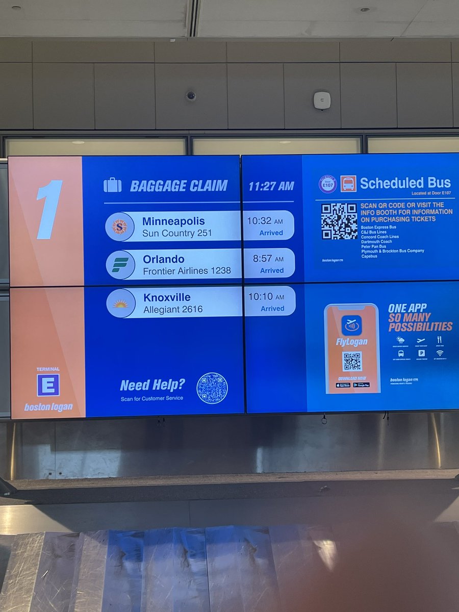 Messynessi_'s tweet photo. @FlyFrontier @BostonLogan sitting over an hour waiting for our bags! Not 1 worker here, not 1 person securing any of the restricted areas! No one can tell us where our bags are!! https://t.co/iFcnYpvncm