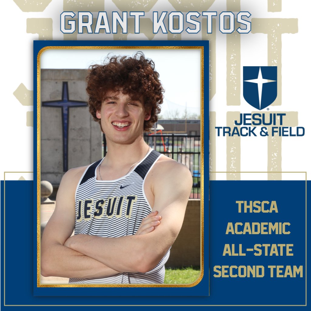 JesuitAthletics's tweet photo. Congratulations to the first three of five members of the Jesuit Dallas track &amp; field team that were named to the THSCA Academic Second Team all-state listing! https://t.co/WXt9hKk6q9