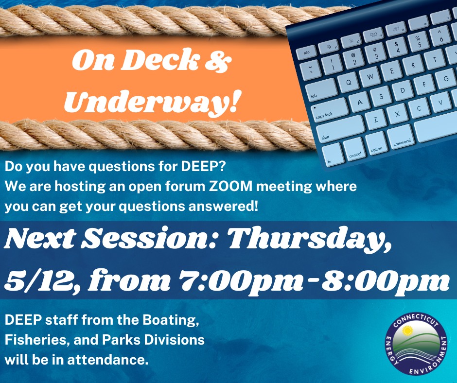 CTBoatingInfo's tweet photo. On Deck and Underway is tonight!
The ZOOM information for the event can be found in the link below. Come see us, along with @CTFishWildlife and @CTStateParks .

https://t.co/SxGtmwYX3B

#ctdeep #boatingct #fishingct #ctstateparks #publicawareness https://t.co/kjtF0NrGWY