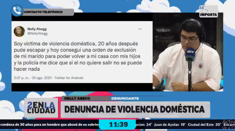 #AlAire970 | Nelly Abegg, denunciante.

Nos habla sobre la denuncia presentada contra su expareja por violencia doméstica.

👥#2EnLaCiudad
📺<a href="/SomosGENAhora/">SomosGENAhora</a> 
📻#Universo970AM