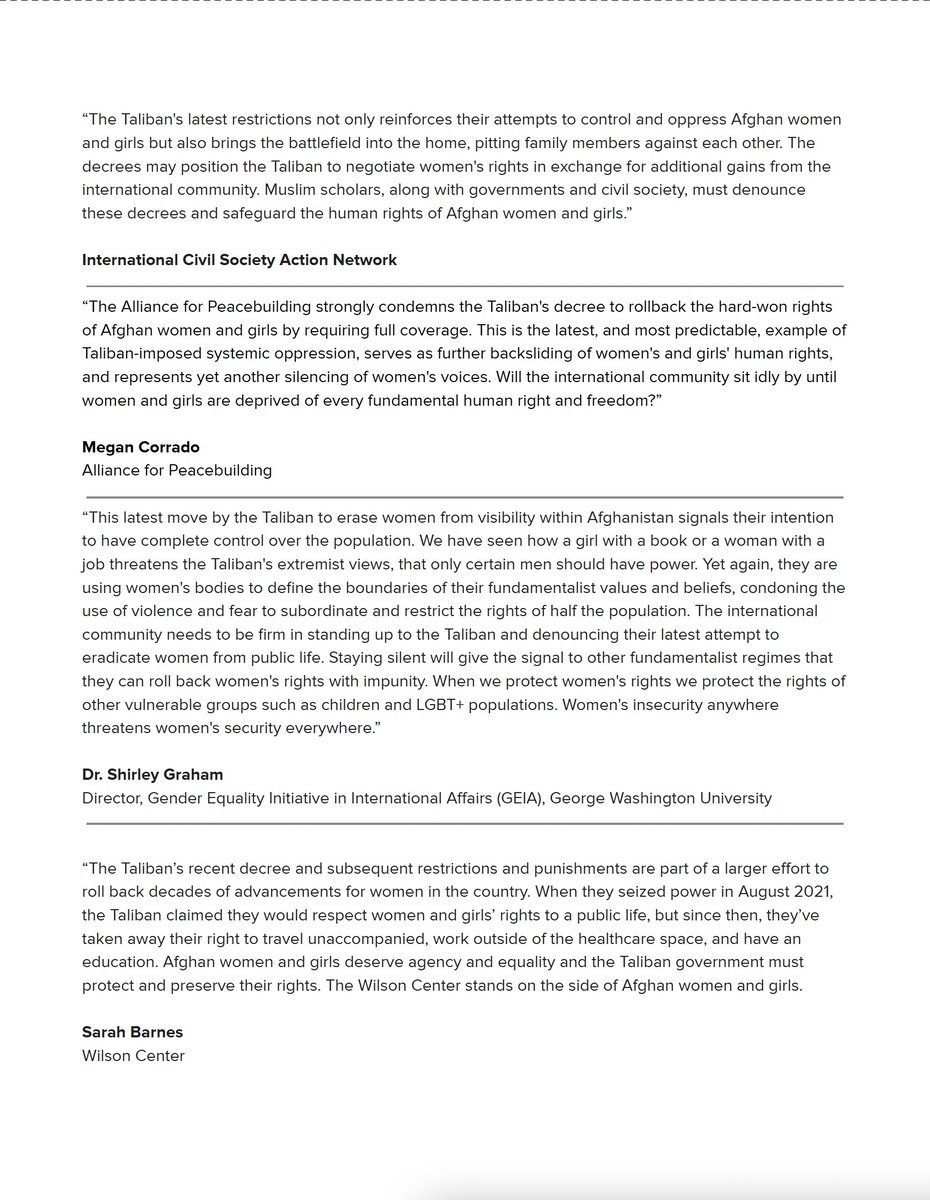 Read each organization's full statement on the Taliban's decree here. #WomensRights #Afghanistan