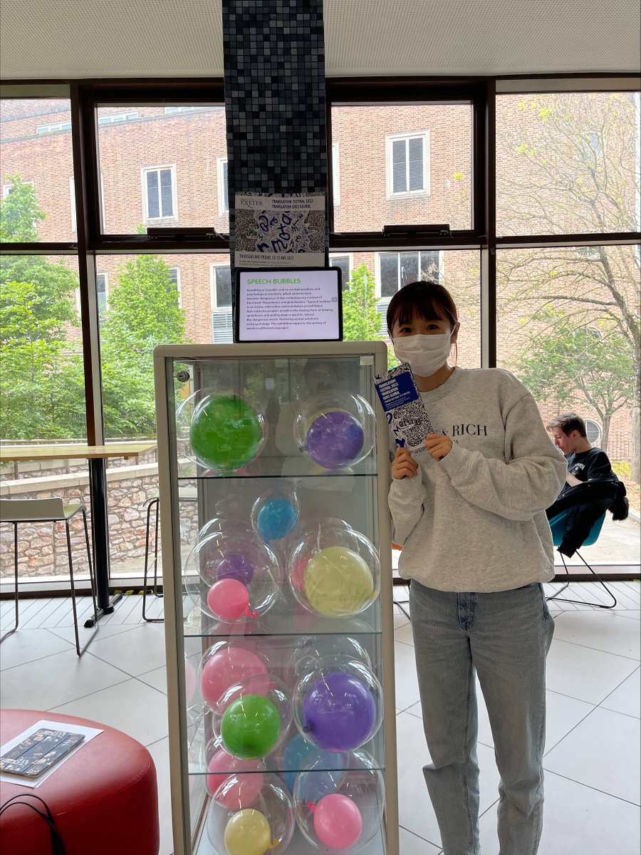ExeterModLangs's tweet photo. Come down to the Public Library too experience Quanling Dong's Speech bubbles, a drop-in event of the Translation @exeter_festival https://t.co/VsVDaGmUdX