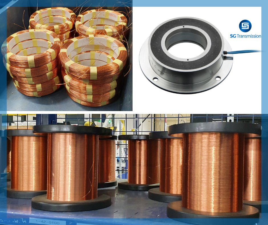 SGTransmission's tweet photo. The heart of our #electromagnetic brakes. The solenoid, an in-house produced copper coil winding that provides the circuit for the electric charge. 
For applications; #warehouselogistics, #medical equipment and servo motors and #robotics 
https://t.co/atx3haM51B
#braketechnology https://t.co/z6cx00dJ1m