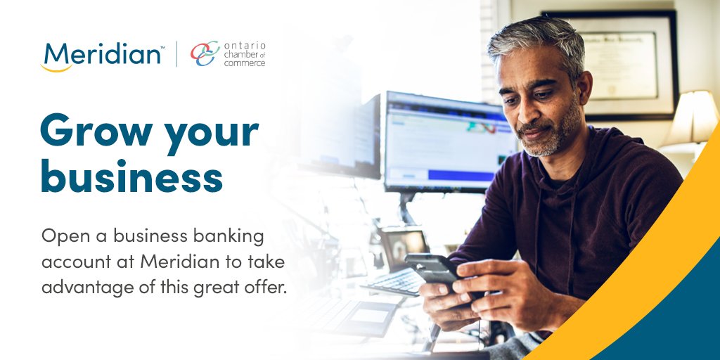 To celebrate 1 year of partnership with the Ontario Chamber of Commerce, we’re offering a double the welcome bonus throughout the month of May!

For more information take a look at the offer details below or visit: lnkd.in/ehV6Zmqk

#MeridianBusinessBanking