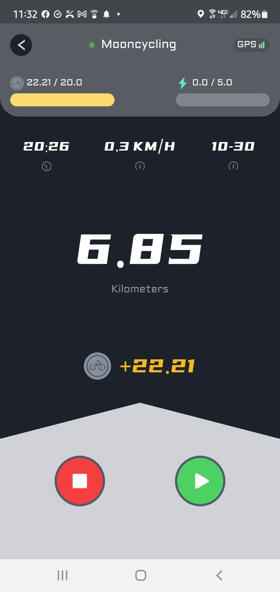 James_CycGo's tweet photo. Just finished my maiden voyage using the @CycGo_M2E beta app. Earned 22.21 GRT. If GRT ends up being anywhere close to the #STEPN GST value, that's a cool $40-50 exercise session. 

Join and try for a free #NFT : https://t.co/cQxdshAAGw

#P2E #MoveToEarn #NFTgaming https://t.co/J0hKNcofQw