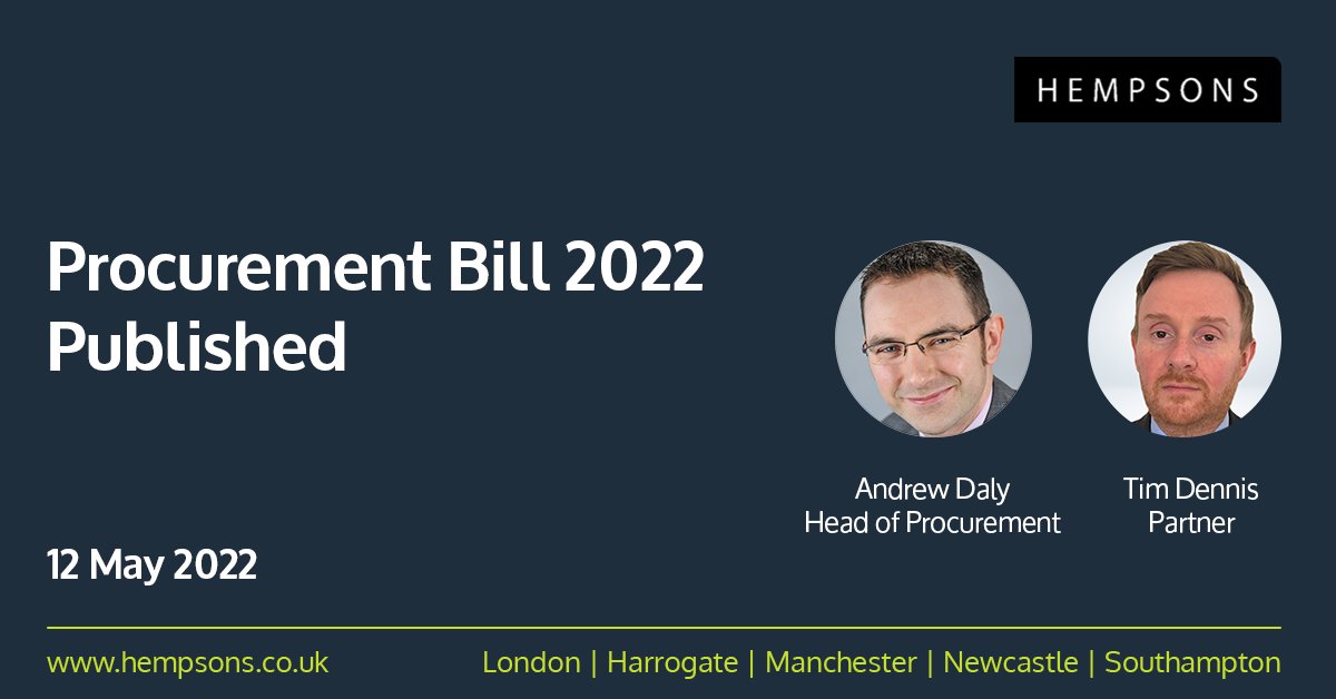 hempsonslegal's tweet photo. Following the Queen’s Speech earlier this week, the Procurement Bill 2022 has now been published in the House of Lords and will be debated for the first time on 25 May 2022. Read more about what this means for #procurement: https://t.co/ppqYbKrrBG https://t.co/60edswA9ee