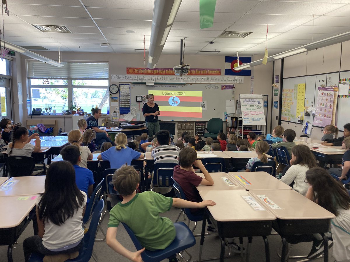 COMrsBrennan's tweet photo. Mrs. Cooper visited third graders @EagleCrestES to share about her trip to Uganda and help us understand how we are globally connected! @mwebazafdn (Ss also liked having a sneak peek at a 4th grade teacher!) https://t.co/QPy6HWBJ3Y