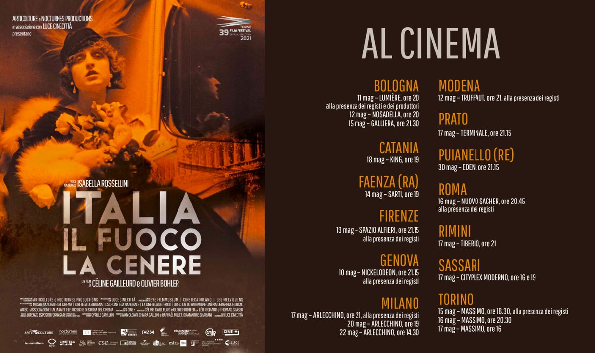 AIRSC_Immagine's tweet photo. 📽️Dopo essere passato al Torino Film Festival 2021, il documentario di Céline Gailleurd e Olivier Bohler "Italia, il fuoco la cenere" arriva in sala! 📽️
Da non perdere! https://t.co/7duSETdiR7