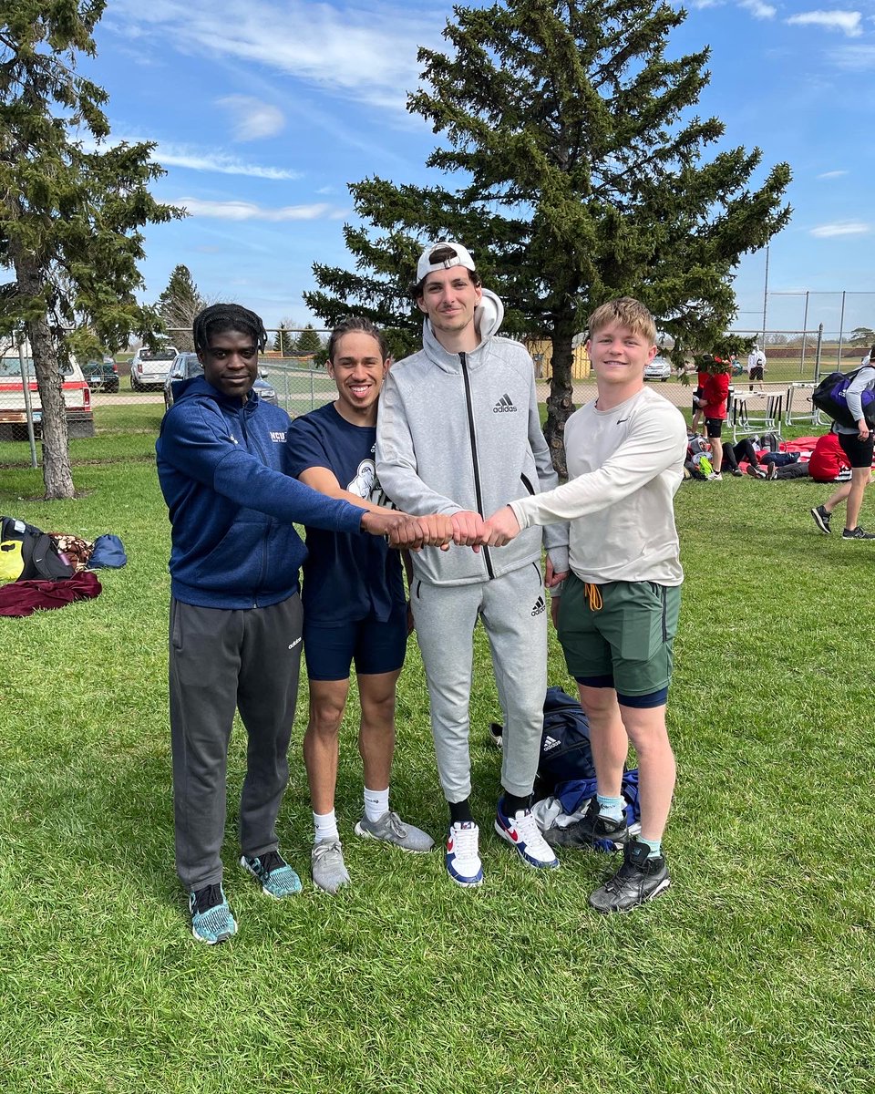 NcuTrack's tweet photo. Today we’re highlighting our relay teams from the UMAC Conference Championships 👏🏻

1 - The men’s 4 x 100 meter relay earns 4th place.
2 - The men’s 4 x 400 meter relay earns 2nd place.
3 - The women’s 4 x 400 meter relay earns 4th place.
Congrats to all of our relays! https://t.co/WlLvnAbBQO