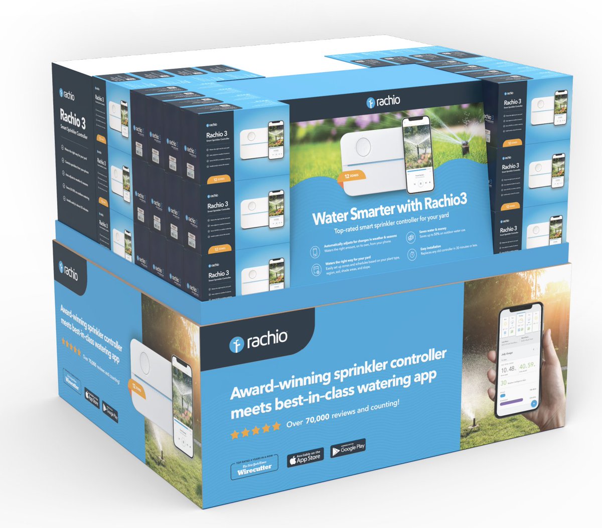 BayCitiesPak's tweet image. NEW pallet display alert! 🚨 @Rachioco &apos;s smart sprinkler controllers are in select Home Depot, Costco &amp;amp; Sam&apos;s Clubs! 🤙 Take care of your greenery &amp;amp; be eco conscious at the same time. 🌊

All our displays are made from over 90% post-consumer recycled♻️paper.  

#sustainability