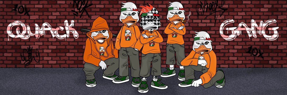 QuackGangNFT's tweet photo. Qualche giorno fa non è passata inosservata la richiesta di un banner personalizzato da poter utilizzare su OpenSea.
Questa è la #QuackGang🦆 vista da @dalilaconturso ♥️

#NFTitalia https://t.co/jgbzqTc8cn