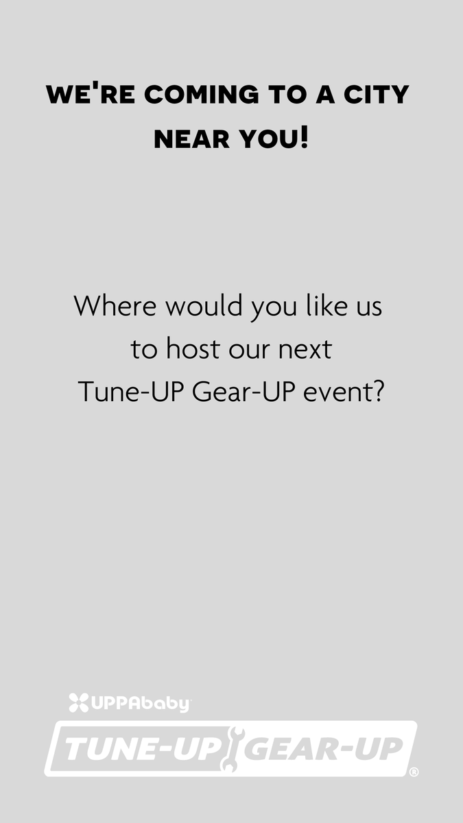 Hey everyone! Please vote for our next Tune-Up Gear-Up event location using this link! uppababy.typeform.com/to/aOm66ZfA