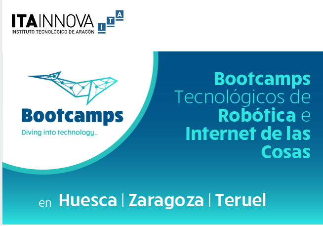 Rmonton's tweet photo. Buscamos personas apasionadas por la #tecnología‼️
#Bootcamps tecnológicos de #IoT y #robótica en #Zaragoza #Huesca #Teruel
#formación inmersiva de dos semanas para personas menores de 35 años. #equipos #práctica
Más info: https://t.co/mMIPZtjkAd
#ITAINNOVA https://t.co/tLbDXD8ubo