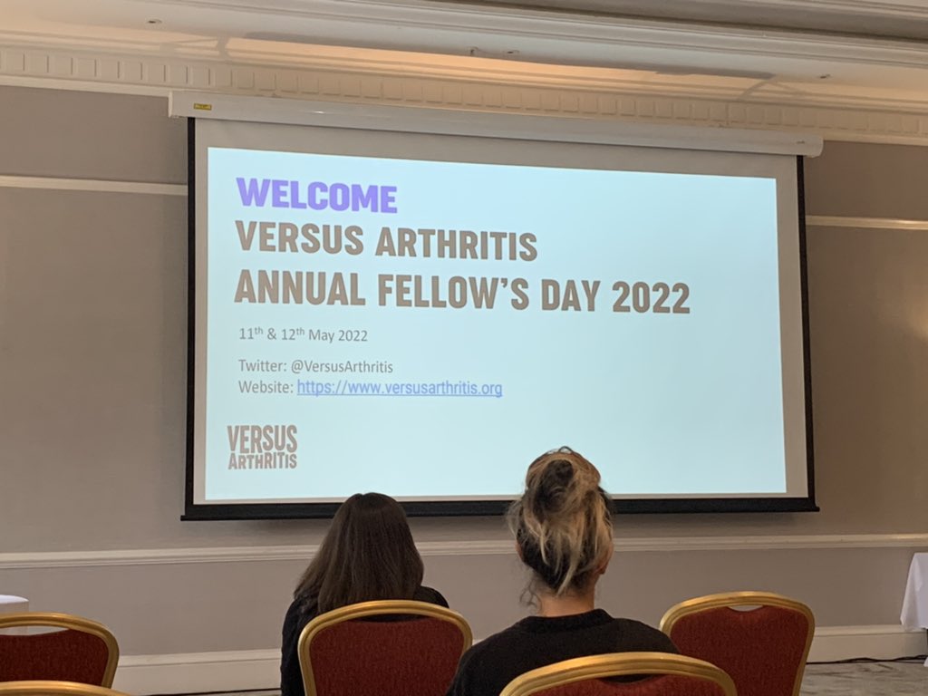 Great two days at the Versus Arthritis fellows meeting. Nice to be able to finally meet people in person! #FellowsVersusArthritis
