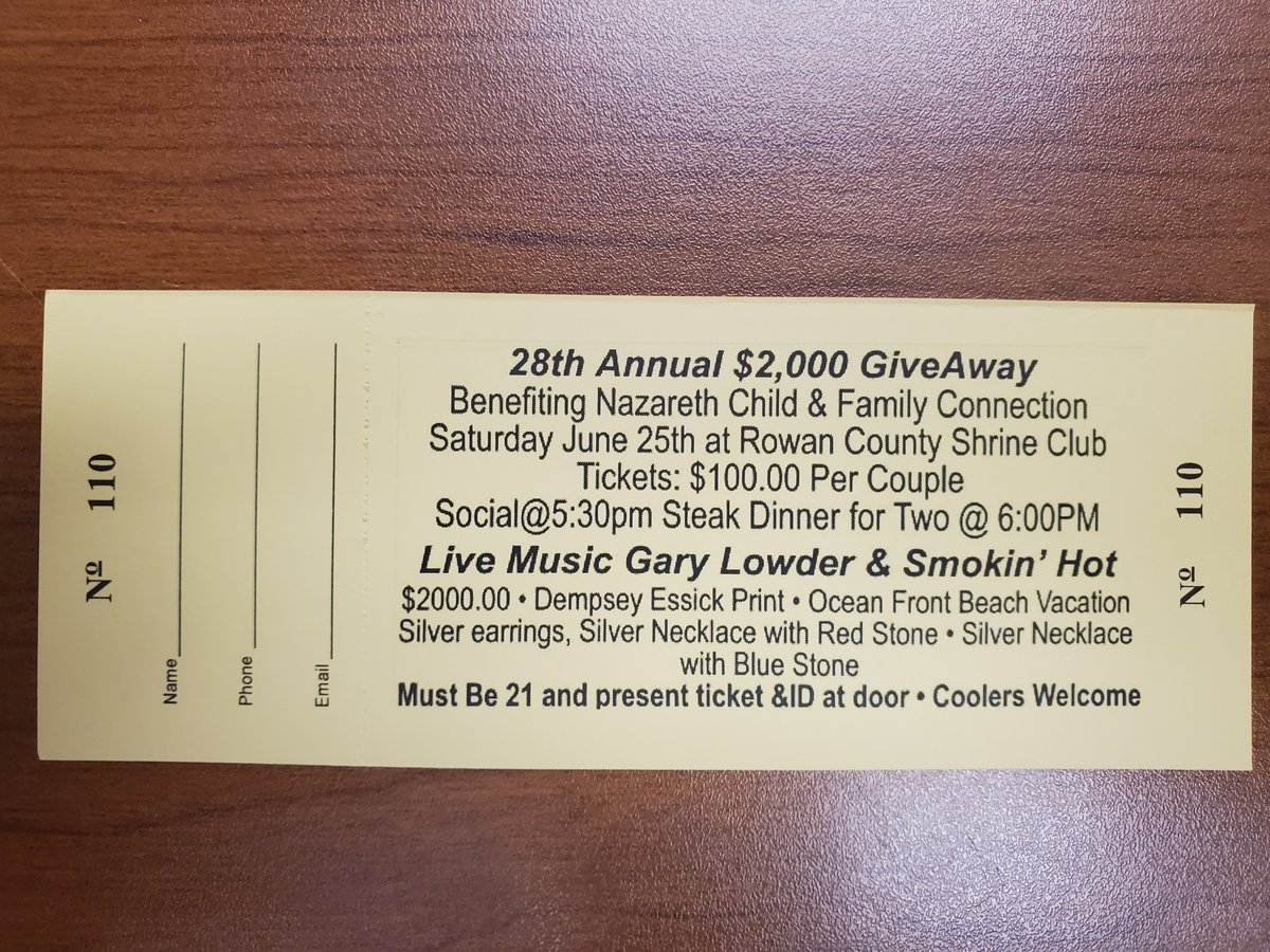 NazChildFamily's tweet photo. Come join us!
To buy a ticket call Hugo Crigler 704 279 5556. Ext 1113
Saturday June 25th. Great entertainment for a good cause. https://t.co/3tHcoVmFXF
