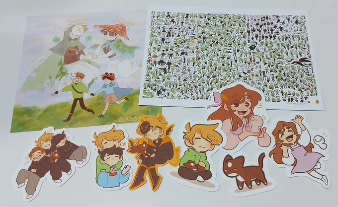 I FINALLY FOUND MY MAIL FROM G AAAAAAAAAAA thank u @ksd_esign for making my night with the serotonin rush from all these goodies im crying look at the liddol stickers im in tears im gonna stick them everywhere AND ABUNDANCE OF PRINTS HELLOOOO  (and the skrunkliest dre ever omg) 