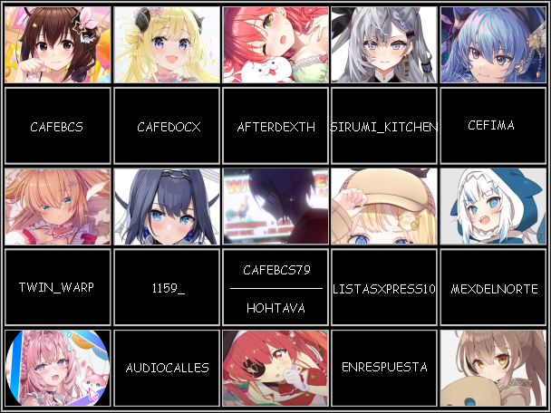 HohTaVa's tweet photo. A%
@tokino_sora @tsunomakiwatame @sakuramiko35 @vestiazeta @suisei_hosimati
.MIO @Cafebcs @CafeDocX @AfterDexth @Sirumi_Kitchen @Cefima s. off.
@akaihaato @ourokronii @moonahoshinova @watsonameliaEN @gawrgura
.R @twin_WARP @1159_ @Cafebcs79 @lIStAsXPrESs10 @mEXdElNoRTe s. off.
! https://t.co/EY105RPnoc