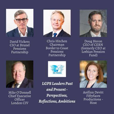 As part of its Fiftyfaces podcast, Mike O’Donnell along with three other current and former LGPS leaders have given insightful interviews showcasing inspiring investors and their stories. Hosted by Aoifinn Devitt, the 40 minute podcast is available here: Podomatic Link