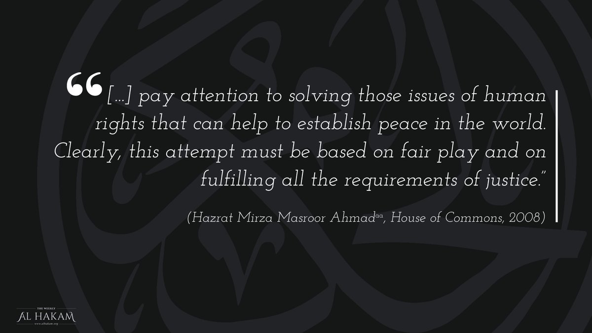 AlHakamWeekly's tweet photo. Absolute justice will enable true #peace.

#MuslimLeadership https://t.co/HhN0sPjUHR