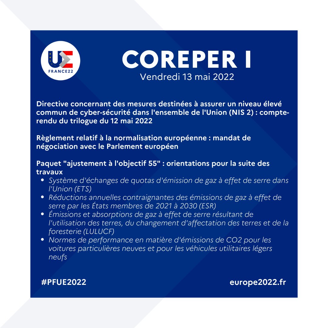 RPFranceUE's tweet photo. #PFUE2022 | Demain, à l'ordre du jour du #COREPERI ⤵️ https://t.co/TreRINnnek