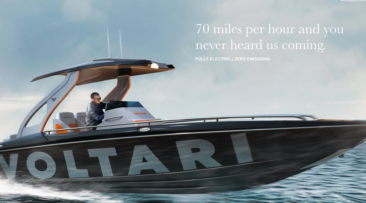 VoltariElectric's tweet photo. Hey @Tesla & @TeslaMotorsClub, we've got the fully electric boat you've been waiting for. https://t.co/LT61PabcTd https://t.co/JACch0Hf8q